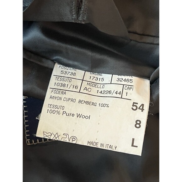 Mens Canali Blazer Jacket Coat Wool Made in Italy Navy Blue EU 54 / US 44L - Picture 7 of 14